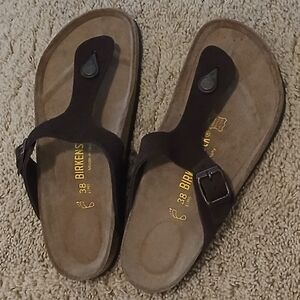 Birkenstock Dark Brown Gizeh Sandals Comfort Footwear (brand new)